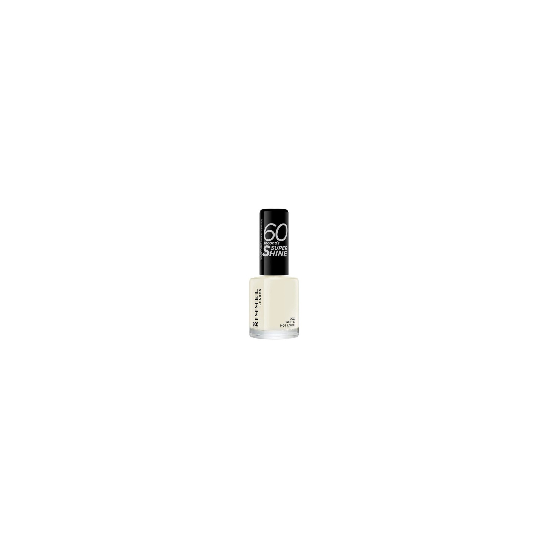 Rimmel London 60 Seconds Super Shine Nail Polish 703 White Hot Love 8ml