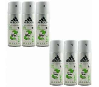 Adidas 6in1 Total Protection Cool & Dry Deodorant Spray for Men 150ml