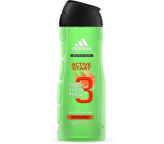 Adidas Gel Active Start Revitalizing 3 in 1 Body, Hair and Face 400mL