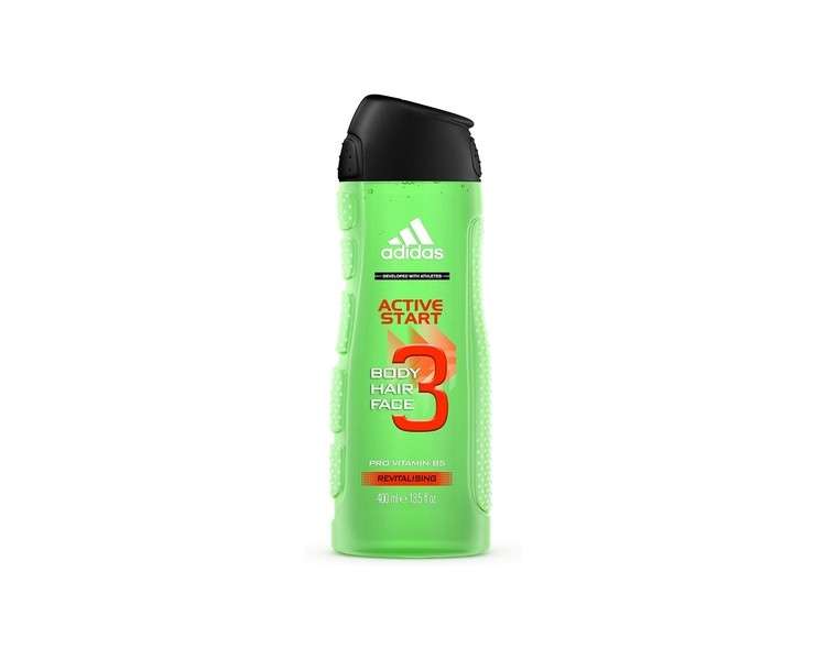 Adidas Gel Active Start Revitalizing 3 in 1 Body, Hair and Face 400mL