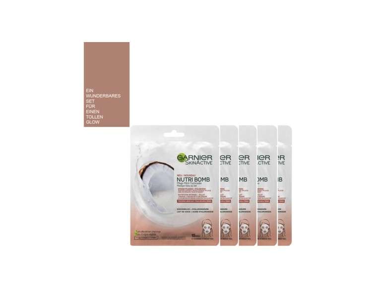 Garnier Nutri Bomb Nutrition & Radiance Coconut Milk Fabric Mask  28g