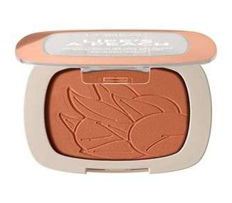 L'Oreal Paris Life's a Peach Blusher Compact Powder Blush Peachy Beige Shade with Mirror and Brush - Scented Buildable Formula
