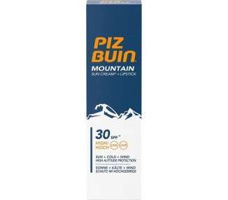 Piz Buin Mountain Face Suncream SPF 50+ 20ml & Lipstick SPF 30 2-in-1 2.3ml