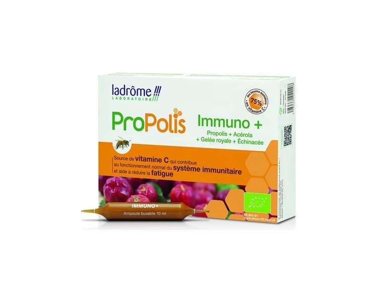 Ladrome Propolis Immuno+ Organic 20 Ampoules x 10ml