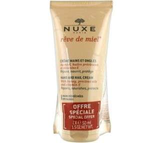 Nuxe Hand and Nail Cream with Honey, Precious Oils and Vitamin E 50ml - Pack of 2