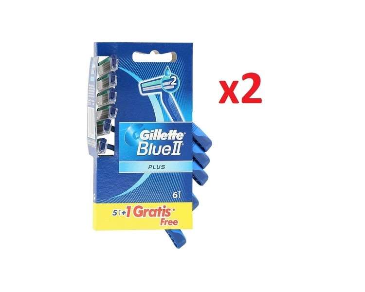 Gillette BlueII Plus Men's Disposable Razors 5+1