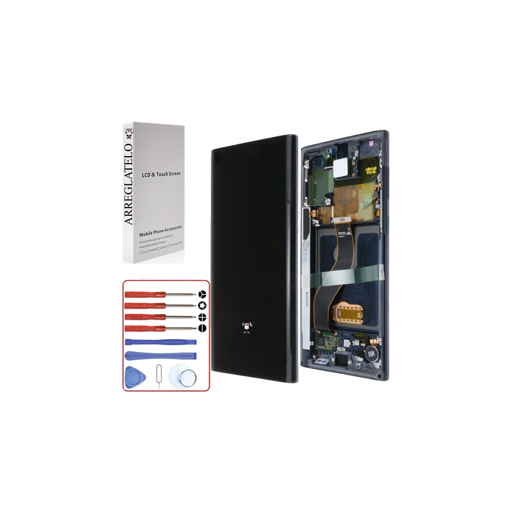 Pantalla para Samsung Galaxy Note 10 con Marco Negra Original Reacondicionada