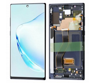 Pantalla para Samsung Galaxy Note 10 Plus y Marco Negra Original Reacondicionada
