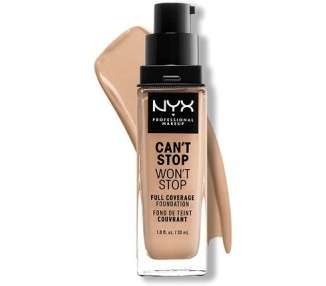 NYX Professional Makeup Can't Stop Won't Stop Full Coverage Foundation Vegan Formula Natural 07