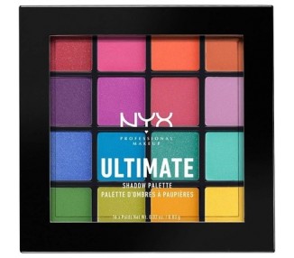 Nyx Professional Ultimate Eye Shadow Palette USP04 Brights 16 Shades