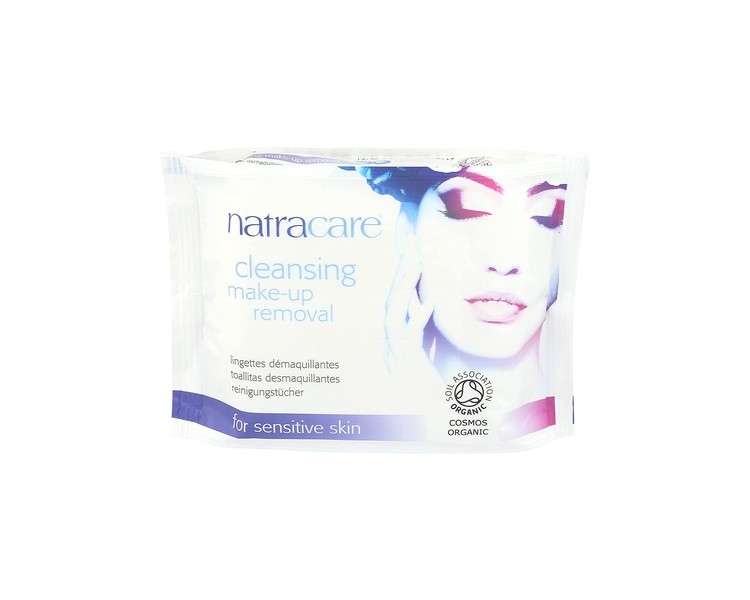 Natracare Cleansing Make Up Removal Wipes for Sensitive Skin 20 Wipes