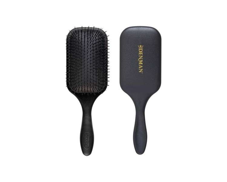 Denman D90L Tangle Tamer Ultra Hairbrush for Long and Strong Hair with Nylon Bristles - Black