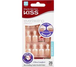 Kiss Everlasting Real Short Length French Nails Pearl White Tip