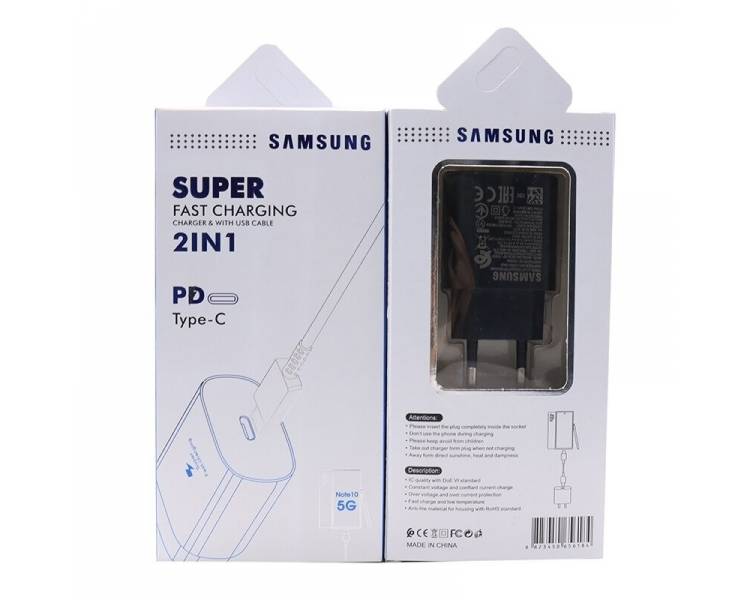 Cargador y Cable Carga Rapida Original Tipo C para Samsung Galaxy Note 10 EP-TA800