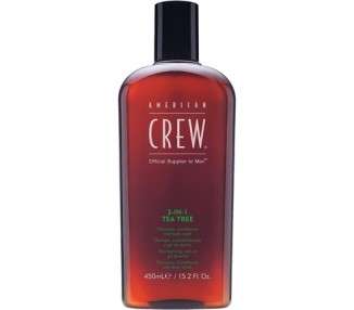 American Crew 3in1 Tea Tree Shampoo Conditioner And Body Wash 450ml