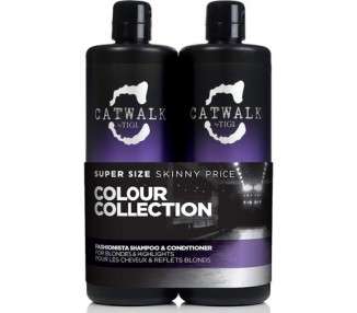 Catwalk by TIGI Fashionista Purple Shampoo and Conditioner Set Professional Blonde Enhancing Hair Treatment 2x750ml