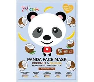 7th Heaven Panda Face Sheet Mask with Coconut and Banana to Hydrate and Moisturize Skin