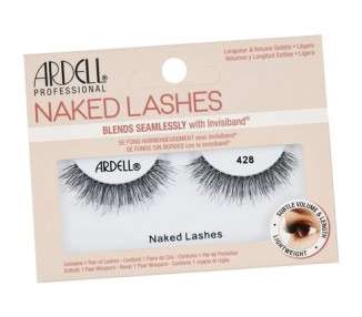 ARDELL Naked Lashes Real Hair False Eyelashes 428 - Natural Vegan Reusable Fake Lashes for Gluing - 1 Pair