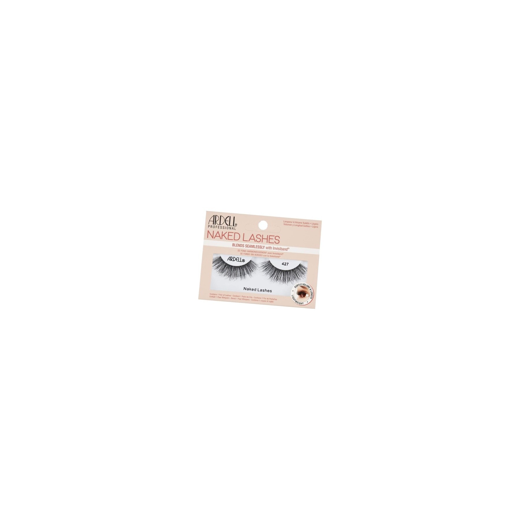 ARDELL Naked Lashes 427 Natural Real Hair False Eyelashes - 1 Pair, Vegan and Reusable