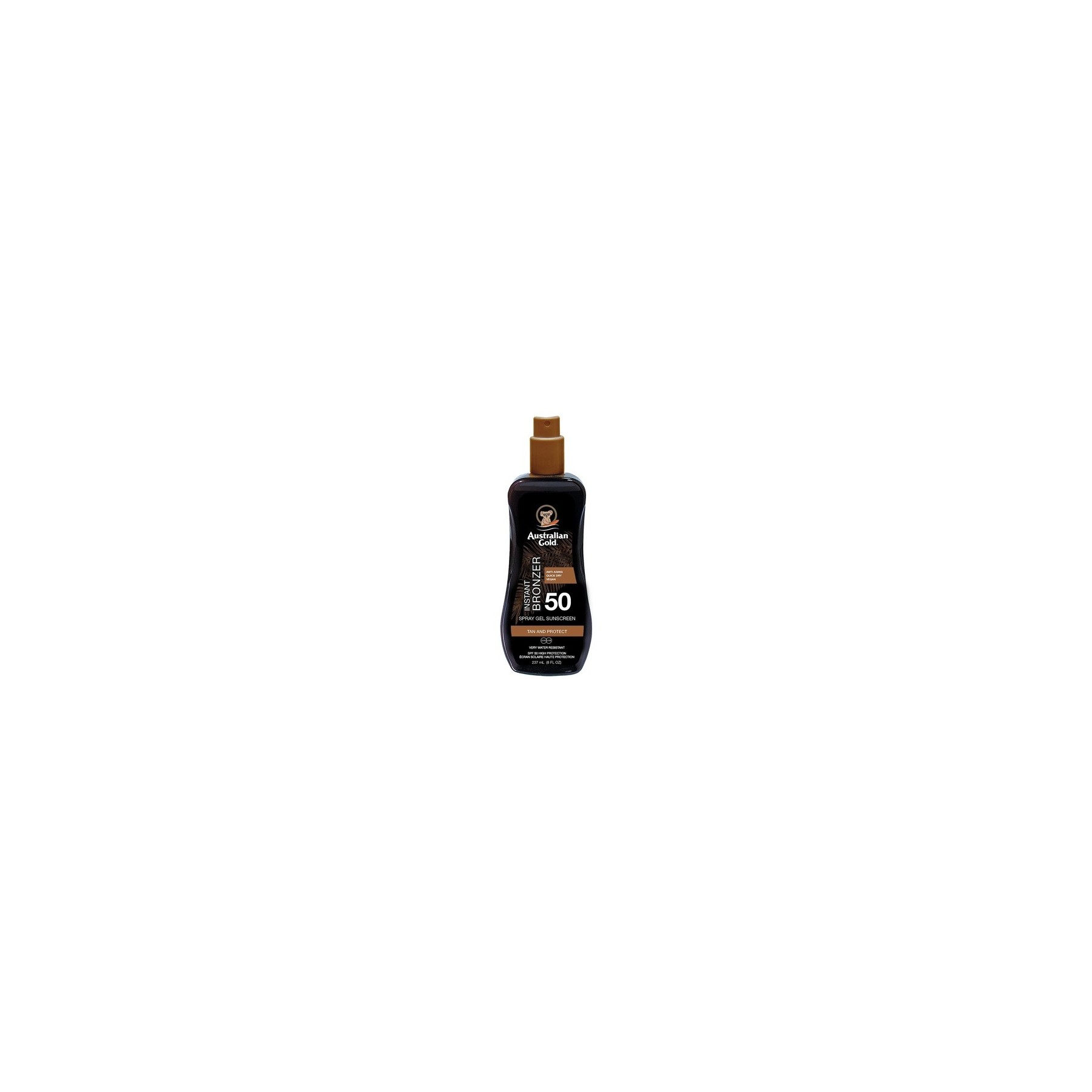 Australian Gold SPF 50 Spray Gel with Bronzer 237ml
