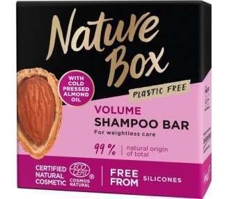 Nature Box Shampoo Bar with Cold-Pressed Almond Oil 85g - Weightless Volume Vegan and Silicone-Free