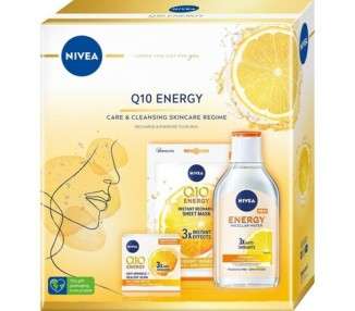 Nivea Q10 Energy Gift Set Day Cream 50ml+Mask Sheet+Micellar Lotion 400ml