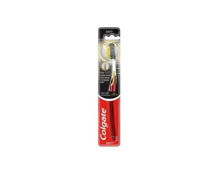 Colgate Slim Soft Advanced Gold Charcoal Toothbrush