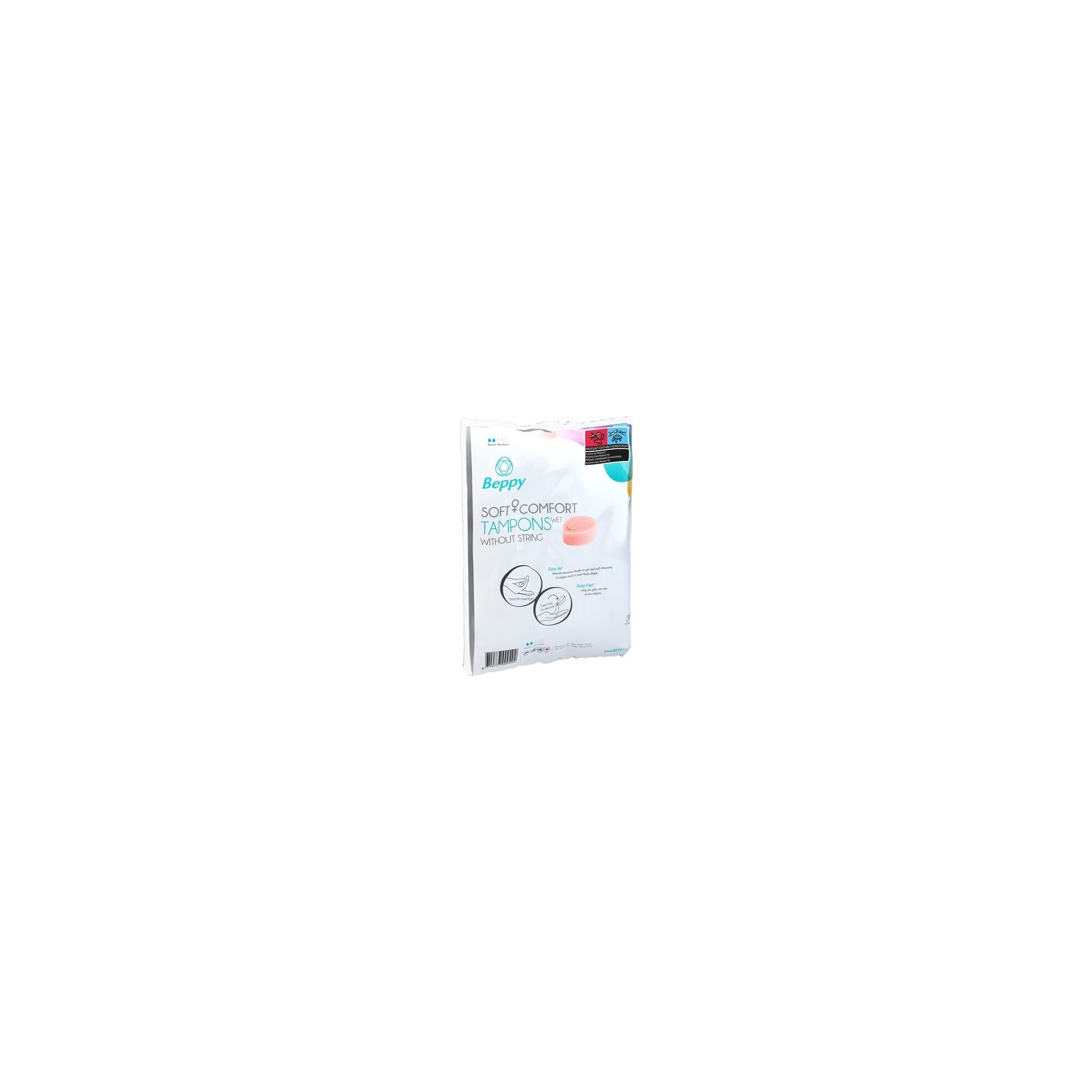 Beppy WET Soft and Comfort Tampons 30 Pack - Hygienically Packed for More Freedom During Periods