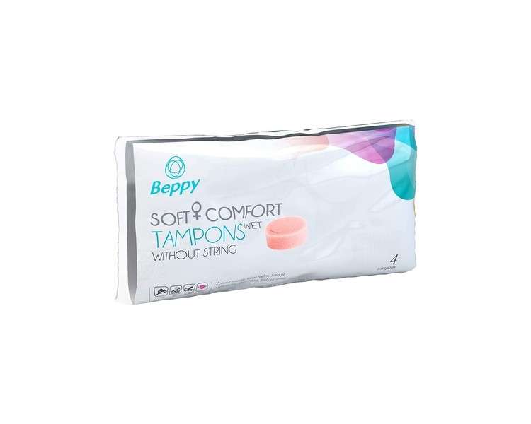 Beppy Soft Comfort Tampons with Lubricant Lamination - Pack of 4