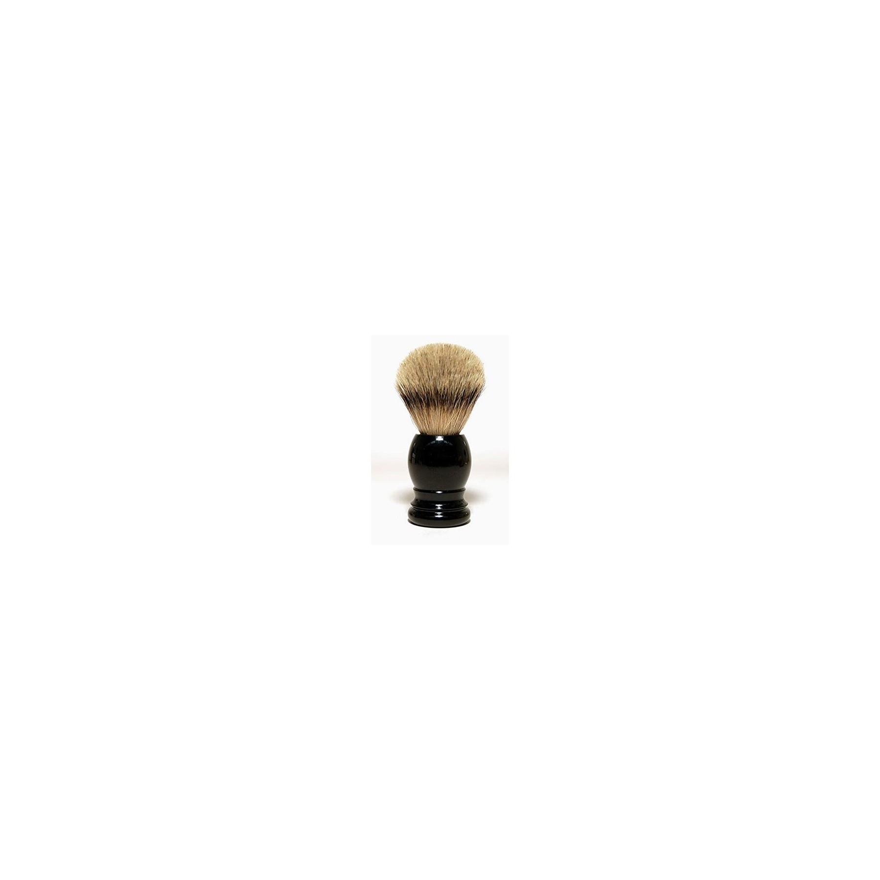 Hans Baier Shaving Brush Silver Point Black