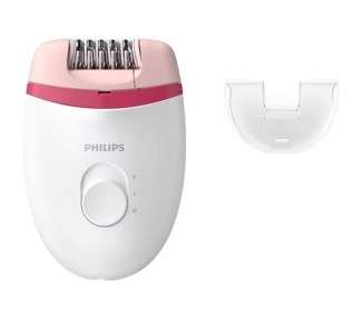 Philips Satinelle Essential Epilator Pink and White 15V Ergonomic