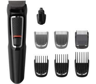 Philips MG3730/15 Travel Trimmer and Precision 8 in 1 with Self-Sharpening Blades and Bag
