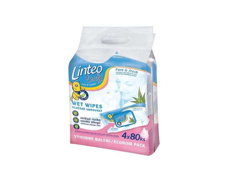 LINTEO 25766 Daily Wet Polyester Wipes 15 Pieces