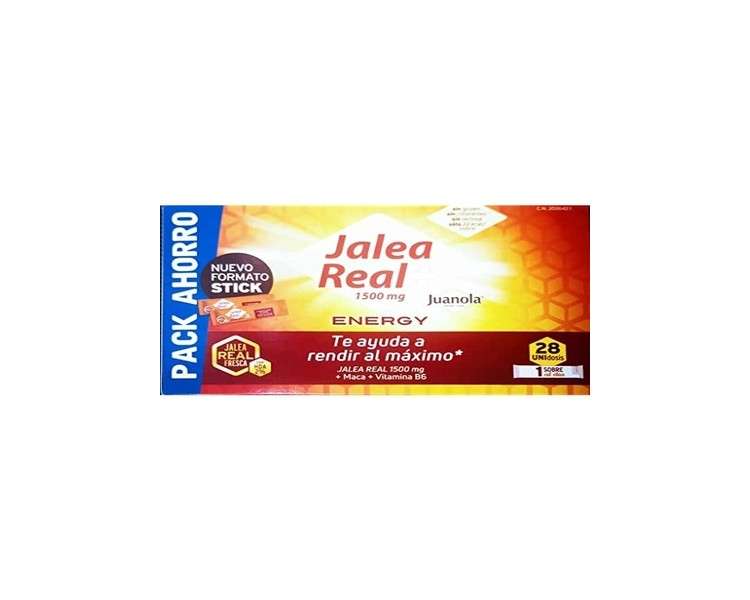 Juanola Royal Jelly Energy 1500mg 28 Sachets 10ml - Pack of 28