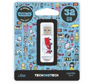 Memoria USB Pen Drive 32gb tech one tech camper van-van usb 2.0