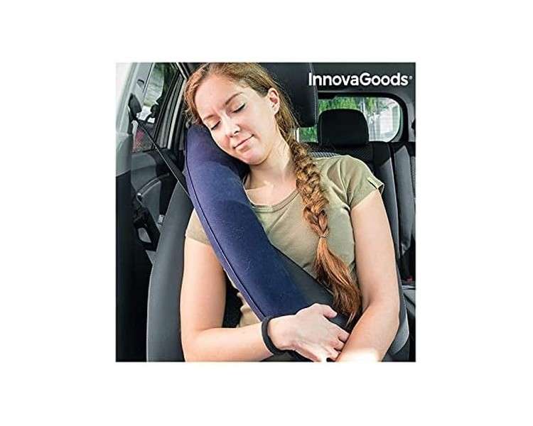 InnovaGoods Inflatable Travel Pillow with Seat Attachment Restel Blue 96x24x24 cm