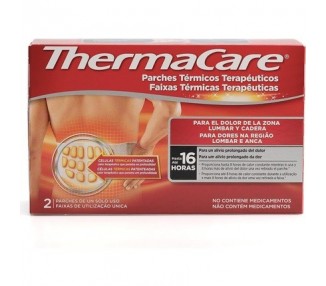 ThermaCare Therapeutic Thermal Patches for Lumbar and Hip Pain - Up to 16 Hours of Prolonged Pain Relief - Drug Free - 2 Patches - Pack of 2