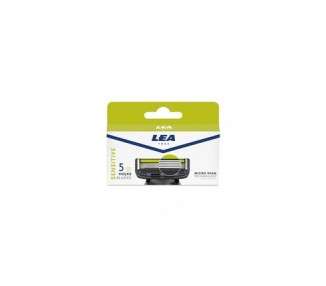 Lea Sensitive Replacement Blades for Men's Razor 5 Blades - Pack of 4