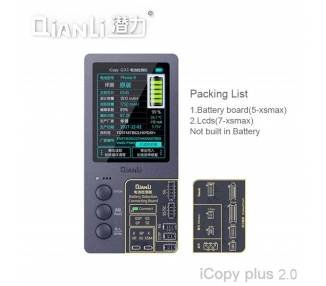 Programador Qianli iCopy Plus 2.1, con 3 Adaptadores, Bateria & Pantalla iPhone