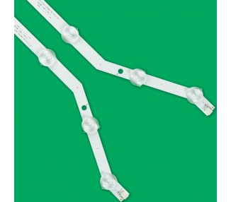 Kit 2 Tiras con 9 Leds BN96-27468A D3GE-320SM0-R2 UE32EH4003W para TV Samsung 32