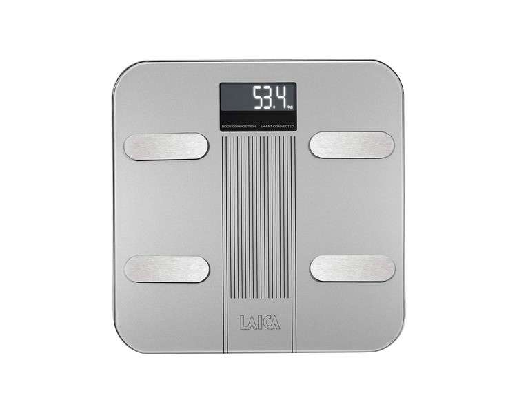 Laica LA282 Bluetooth Electronic Bathroom Scale with Body Composition Calculation White