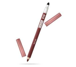 Pupa Milano True Lips Blendable Lip Liner Dual-Ended Matte Lining Color and Brush 010 Burnt Sienna 0.042oz