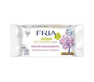 FRIA Intima Eco Natural Delicate Rebalancing Wipes - Pack of 12