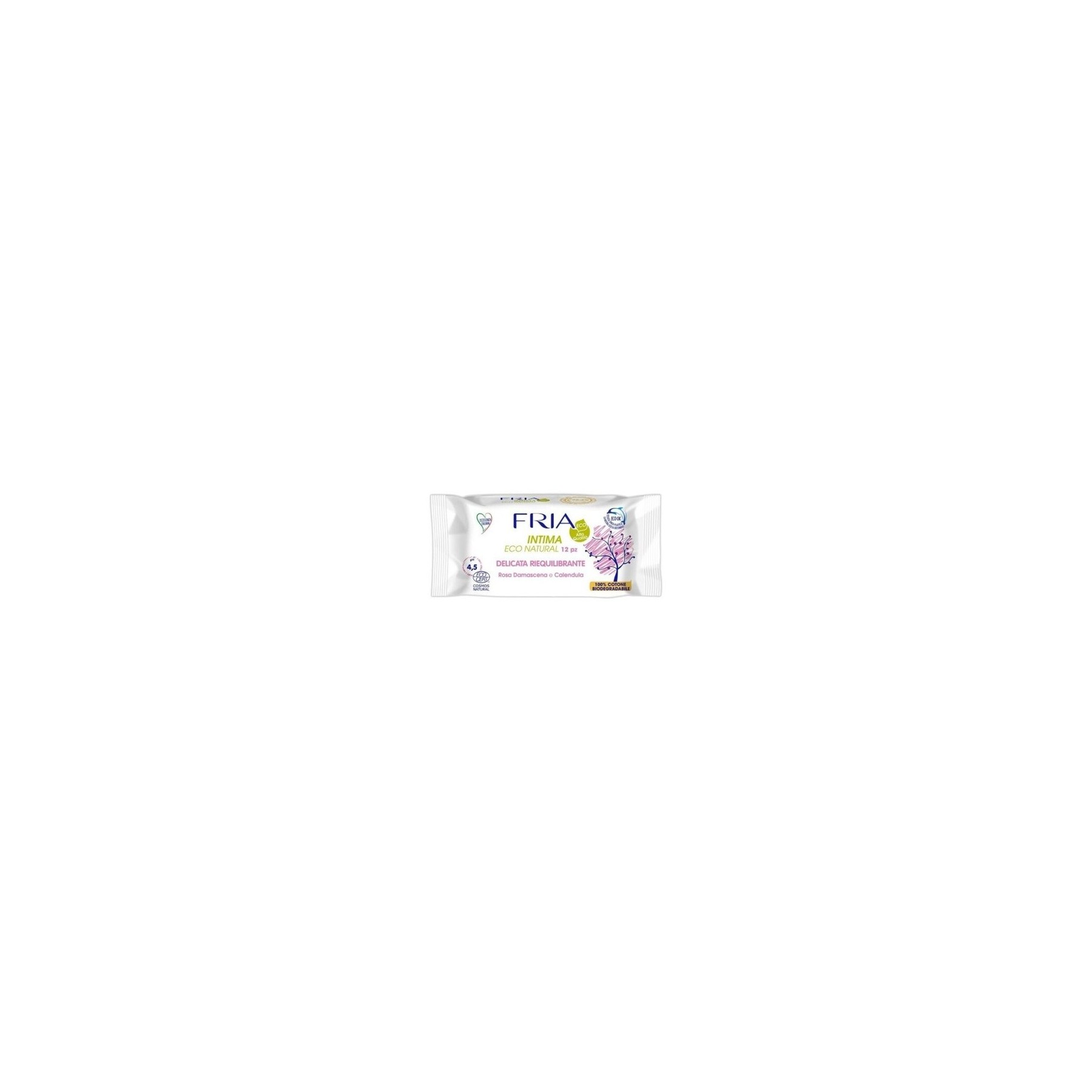 FRIA Intima Eco Natural Delicate Rebalancing Wipes - Pack of 12