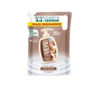 VIDAL Almond & Karitè Shea Butter Liquid Soap with Almond Oil 1200ml Refill