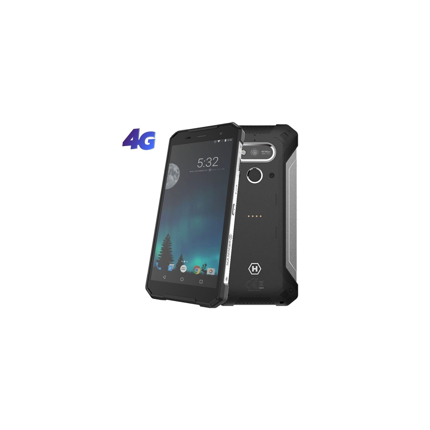 Smartphone Ruggerizado Hammer Explorer Pro 6GB 128GB 5.72" Negro Plata