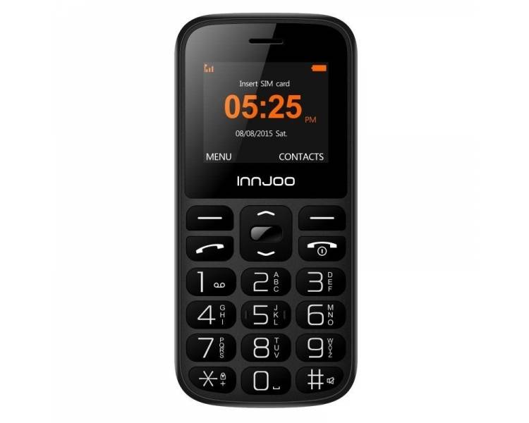 Teléfono móvil innjoo senior phone para personas mayores/ negro