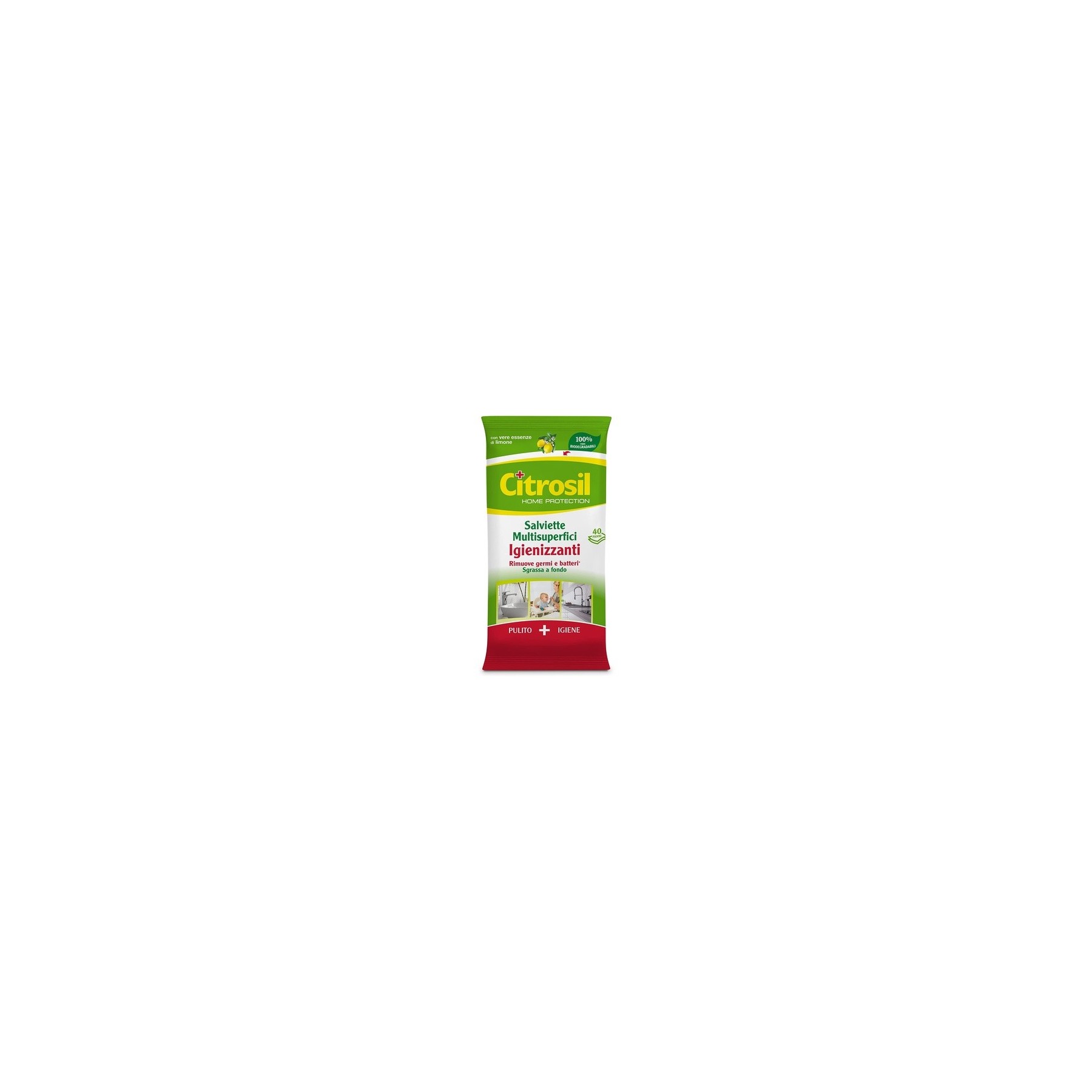 Citrosil Home Protection Lemon Sanitizing Wipes 40 Wipes