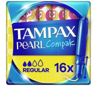 Tampax Pearl Compak Regular Tampons with Applicator 16