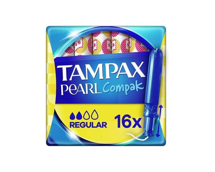 Tampax Pearl Compak Regular Tampons with Applicator 16